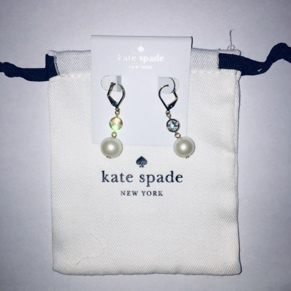 ♠️KATE SPADE ♠️ Bright Ideas Pearl Drop Earrings - Picture 5 of 7